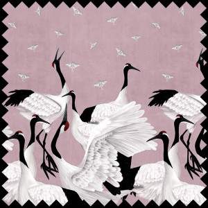 Grus Japonesis in Pink Látka - Img 1