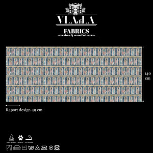 Inchinaciune (safir) Fabric - Img 2