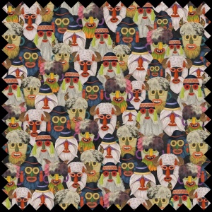 Jocul mastilor Fabric