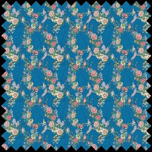 Joie de Vivre in Blue Fabric