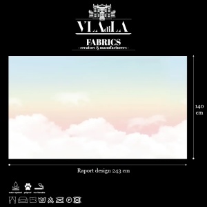 Material Textil Azur Clouds - Img 2