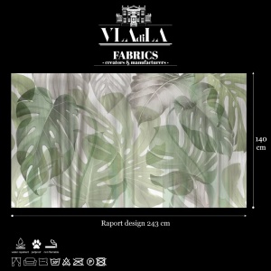 Monstera Mirror Текстилен материал - Img 2