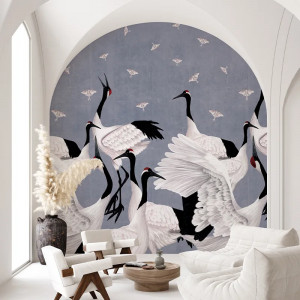 Tapet Grus Japonesis in Blue