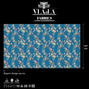 Textile Material Joie de Vivre in Blue - Img 2