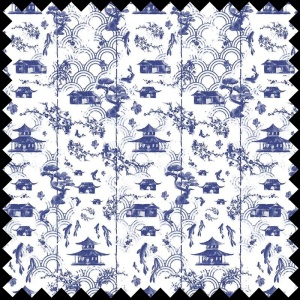 Tissu Blue Imari