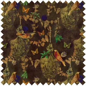 Tissu Majestic Memoir Black silk