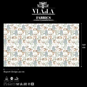 Anca's Fawn In White Текстилен материал - Img 2