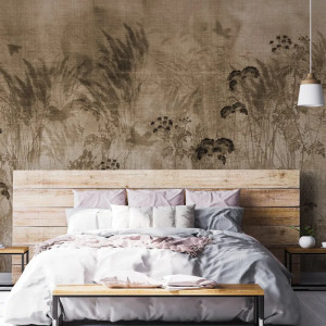 Bright Greenery Sepia Behang