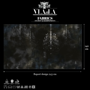 Chandelier Silver Текстилен материал - Img 2
