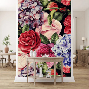 Colorful Flowers Behang