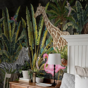 Jungleful (dark) Papel pintado