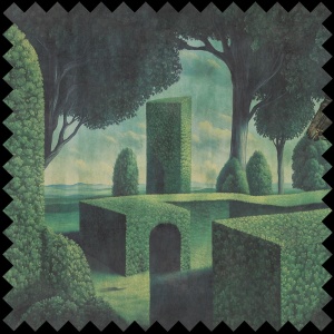 Knight's maze Fabric