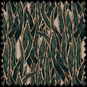 Material Textil Green Flames
