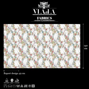 Material Textil Joie de vivre in White - Img 2