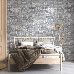 Papier peint Montagne Floral Old City – VLAdiLA