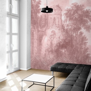 Papier peint panoramique Baroque Nature Eternal Ruins rose – VLAdiLA