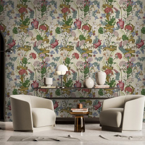 Queen's Heart (Cream) Behang