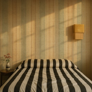 Tapet Oxford Stripes Sepia