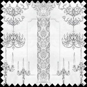 Tissu Colonne De Lis