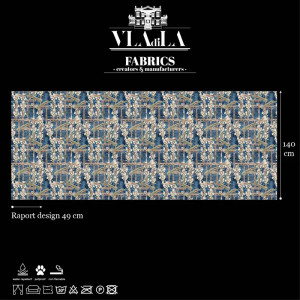Torri dark blue Текстилен материал - Img 2