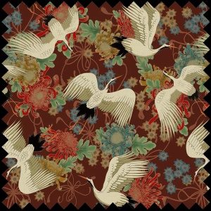 Uchikake (red) Fabric