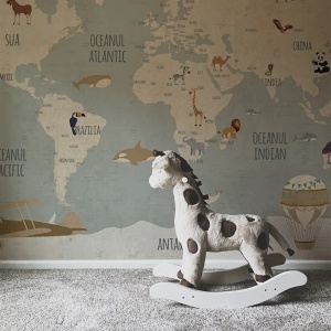 Vintage Travel maps Wallpaper