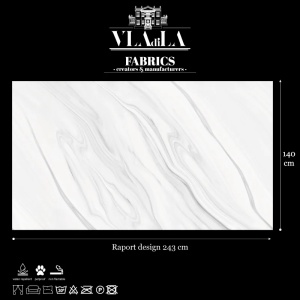 White Fine Marble Текстилен материал - Img 2