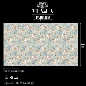 Anca's Fawn In Green Текстилен материал - Img 2