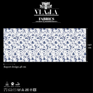 Blue Imari Текстилен материал - Img 2
