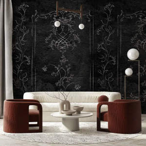 Boucler Stucco Dark Papier Peint