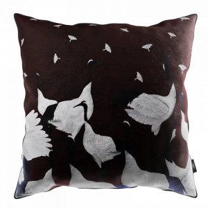 Grus Japonesis burgundy Kissen