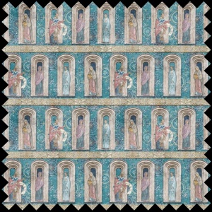 Inchinaciune (acvamarin) Fabric