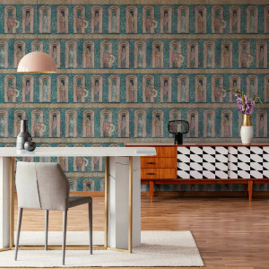 Inchinaciune (acvamarin) Papier Peint