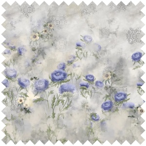 Indigo Carline Bouquet Field Fabric - Img 1