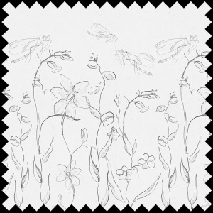 Intaglio Field White Paper Fabric