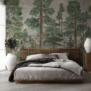 Papier peint Floral Noble Taiga (Vert) – VLAdiLA