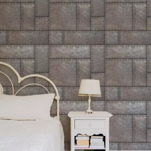 Papier peint Moderne Abstrait Iron Bricks – VLAdiLA
