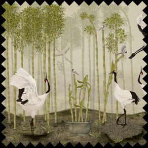 Red Crown Sanctuary in Olive Текстилен материал - Img 1