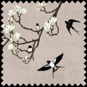 The Land of the Swallows black Текстилен материал - Img 4