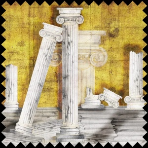 Tissu Antique Alabaster in Gold