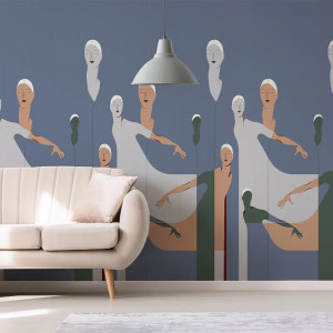 Barkers Department Store Blue Behang