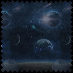 Blue Universe Fabric