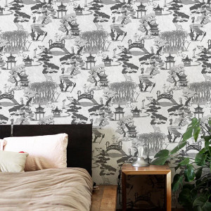 Chinese toile (black) Тапет