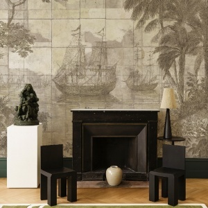 Golden Harbor cream Wallpaper