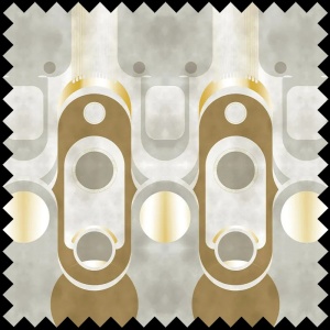 Le Veque Tower Gold Fabric