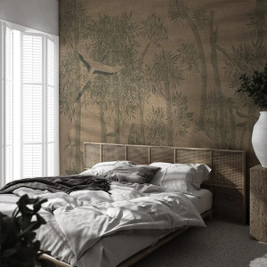 Papier peint Nature Oriental Makino Pavilion Green Grove – VLAdiLA