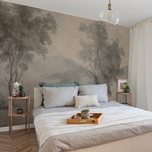 Papier peint panoramique Moderne Baroque Solitary Tree cream – VLAdiLA