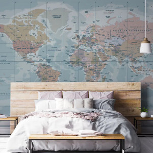 Political map Behang