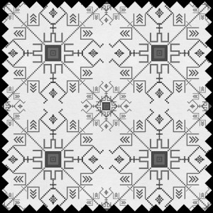 Raza de Soare (alb-negru) Fabric - Img 1