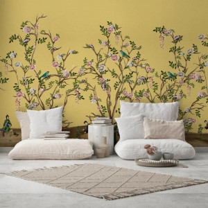 Scenes from life (yellow) Wallpaper